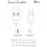 Livco Corsetti Fashion - Sensual Snowflake Lc 90603 Chemise De Noël + String + Bandeau L/Xl